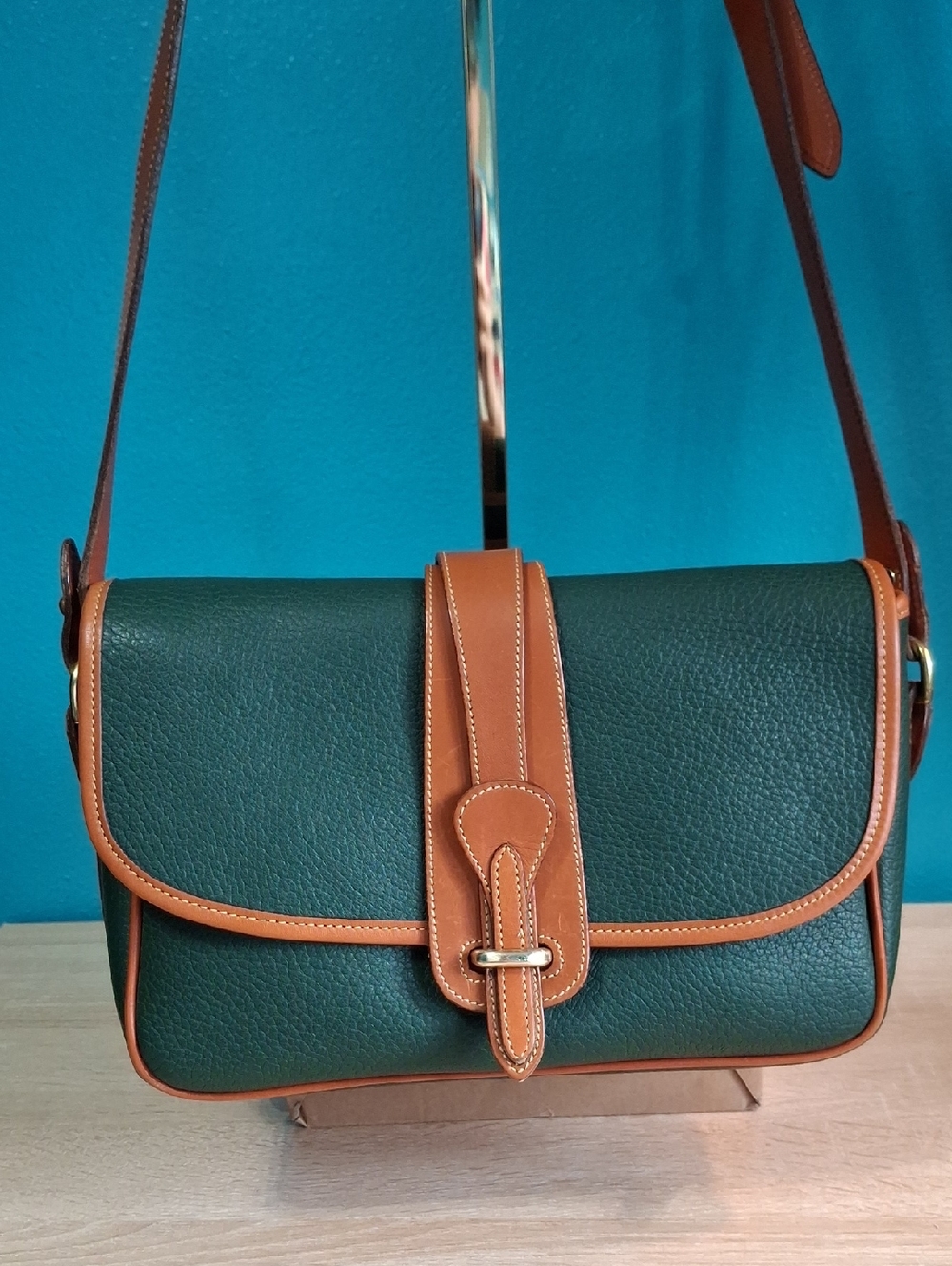 Dooney & Bourke All Weather Leather Equestrian  Crossbody/Shoulder Bag VINTAGE
